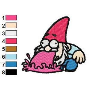 Gravity Falls Steve Gnomes Embroidery Design